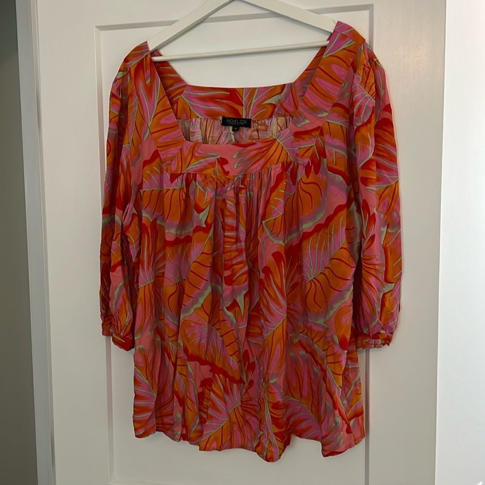 Rachel Zoe tropical printed tunic top sz. 3x